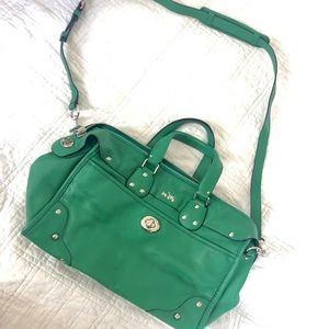 Emerald green coach bag